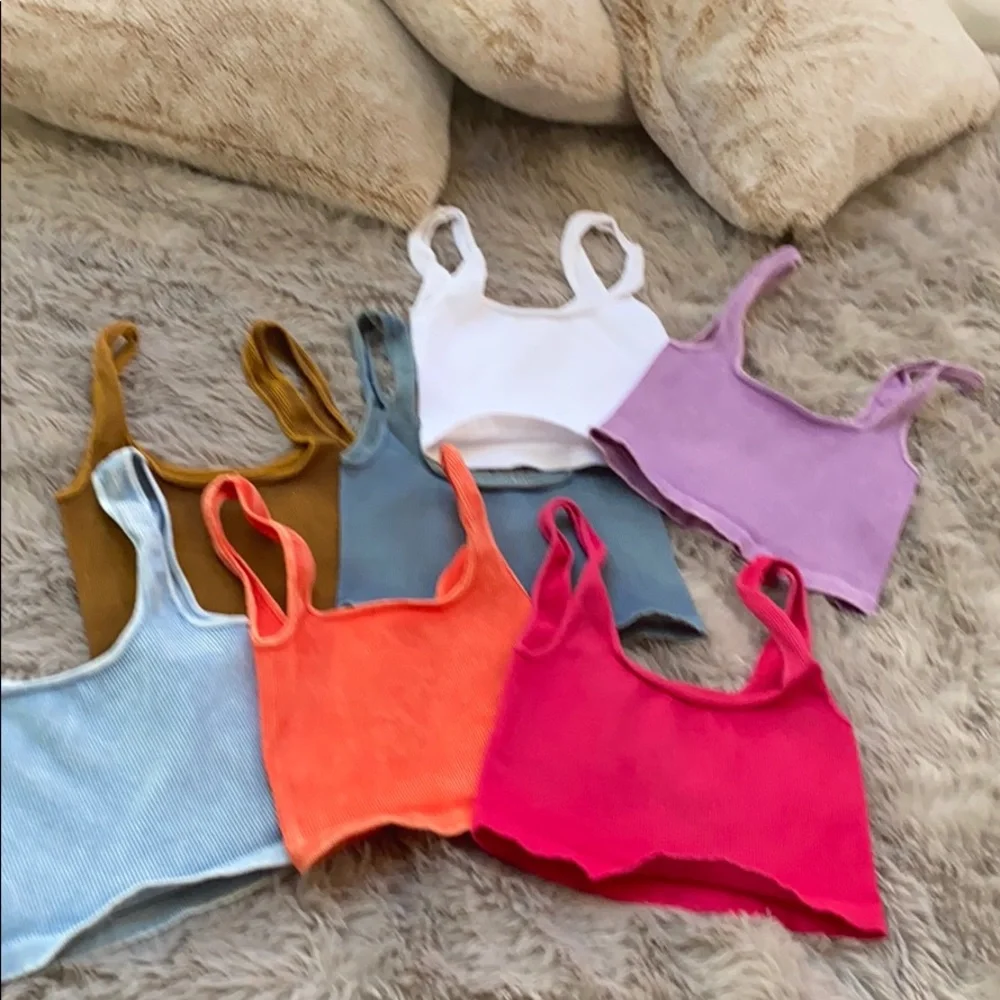 🌺free people happiness run square neck crop